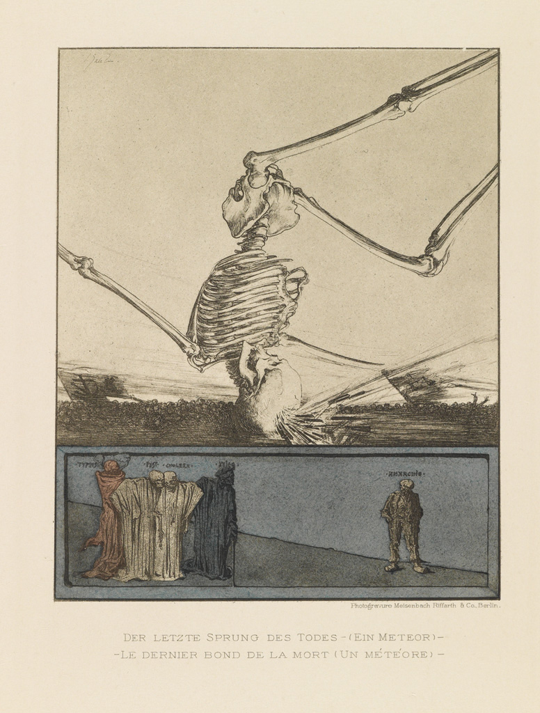 (DANCE OF DEATH.) Sattler, Joseph. Ein moderner Totentanz in 16 Bildern.